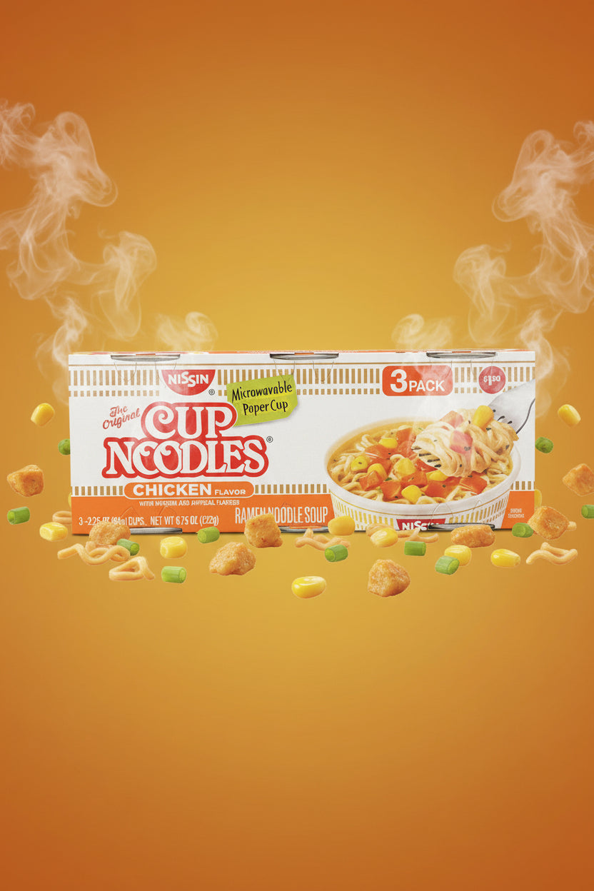 Nissin Cup Noodles Chicken Flavor Ramen – 3 Cups