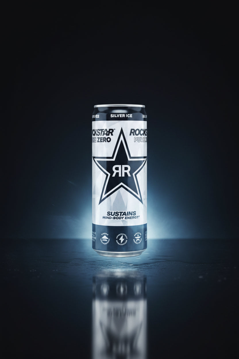 Rockstar Pure Zero Silver Ice Energy Drink – 12 oz Can